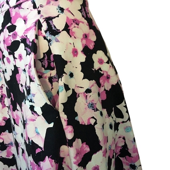 ADRIENNE Vittadini Floral Skirt A-line Full Skater with Pockets - Picture 5 of 12